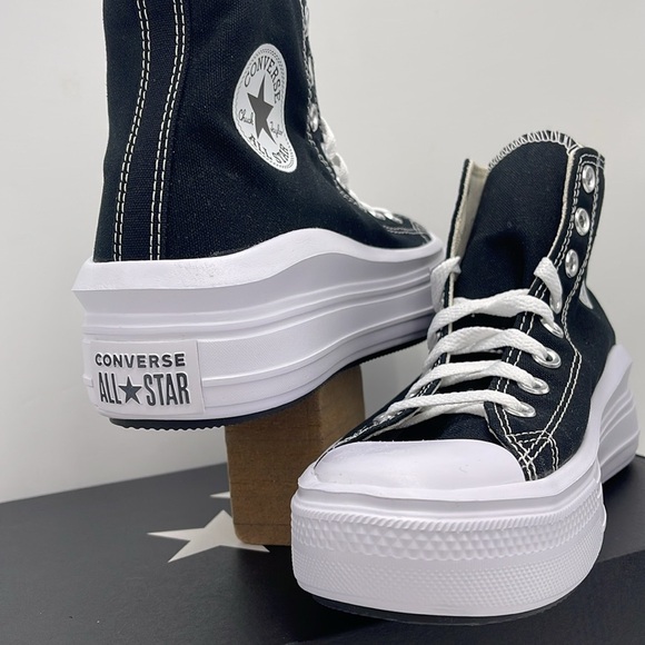 Converse WMNS CTAS MOVE HI
BLACK/NATURAL IVORY/WHITE 568497C Platforms Sneakers - Picture 7 of 16